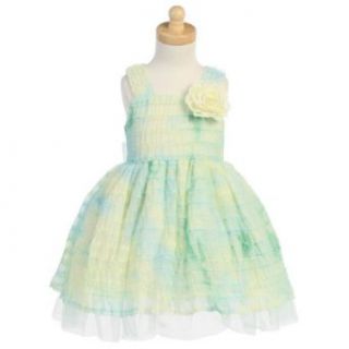 Lito Green Tie Dye Ruffle Flower Girl Easter Dress Girls 2T 7 Lito Baby