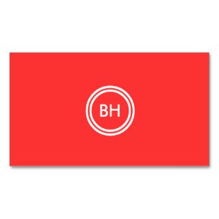 YOUR INITIALS LOGO on RED Business Card