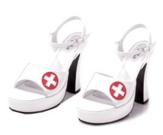 Pleaser Women's Dolly 10 Platform Sandal Naughty Nurse Shoes
