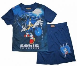 Sonic the Hedgehog Boys Pajamas (8, Blue) Shorts Pajama Sets Clothing