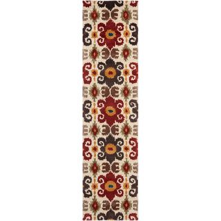 Handmade Festive Ivory New Zealand Wool Rug (2'6 x 10') Safavieh Runner Rugs