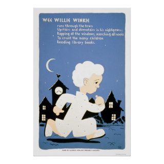 Wee Willie Winkie Library 1940 WPA Poster