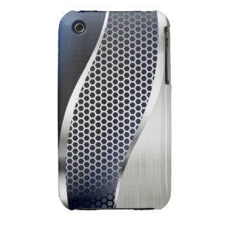 Hi Tech Metallic Custom Design Print iPhone 3 Cases