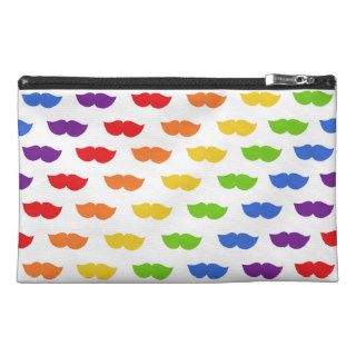 Rainbow Moustaches Travel Accessory Bags