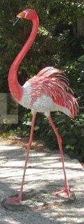 Huge Life size Bronze Garden Flamingo Statue  