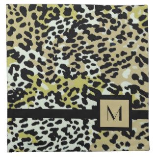 Leopard Print & Monogram Napkins