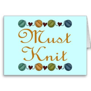 Cute Knitting Must Knit Gift Cards
