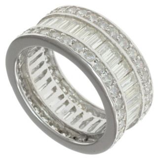 Michael Valitutti Signity 14k White Gold Cubic Zircona Ring Michael Valitutti Cubic Zirconia Rings