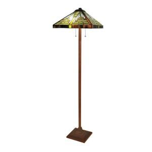 Chloe Lighting Mission 16 in. 2 Light Tiffany style Floor Lamp with Shade CH22088G FL2