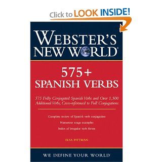 Webster's New World 575+ Spanish Verbs (9780764541575) Elsa Marina Pittman Books