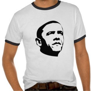 Obama's Face in Black & White T Shirts