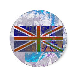 British Flag, Britain, England Round Sticker