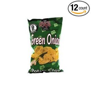 Uncle Rays Green Onion Potato Chips   3.25 oz. bag, 12 per case