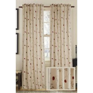 Fine Living Rhythm Linen and Cotton Wheatish Rod Pocket Curtain 121