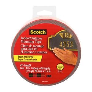 Scotch 1 in. x 12.5 yds. Indoor/Outdoor Mounting Tape 411 LONG/DC