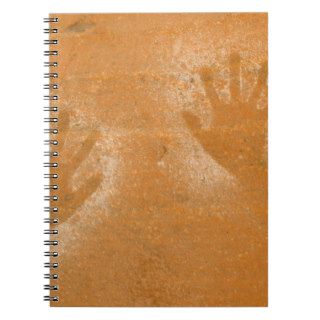 USA, Utah, Pictograph Hand prints on sandstone, Spiral Notebook
