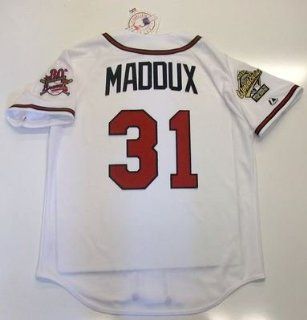 Greg Maddux Atlanta Braves '95 World Series Majestic Jersey   X Large  Sports Fan Jerseys  Sports & Outdoors