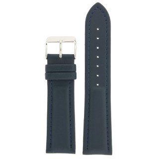 Watch Band Genuine Leather Soft Navy Blue Padded Mens 22 millimeter Tech Swis Watches