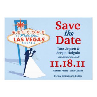 Vegas Save the Date Custom Invites