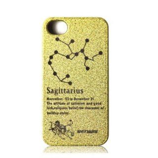Apple iPhone 4 / 4s Protective Shell by Benwis, iPhone 4 / 4s Gold Zodiac series protective shell (Sagittarius) Cell Phones & Accessories