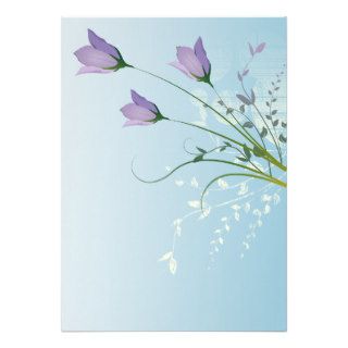 elegant lavender purple tulips design personalized invite