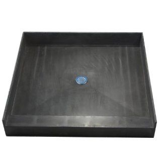Tile Redi 3636CBO Shower Pan with Integrated Center PVC Drain, 36 Inch Depth by 36 Inch Width   Shower Bases  