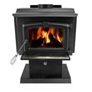 Pleasant Hearth 1,200 sq. ft. EPA Certified Wood Burning Stove with Blower, Small HWS 224172MH
