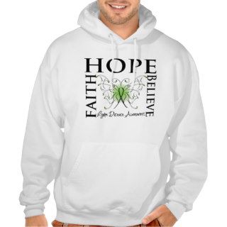 Hope Believe Faith   Lyme Disease Hoodie