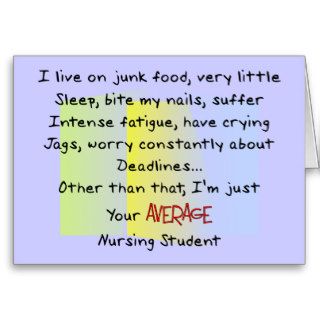 Funny Nursing Student Gifts Card