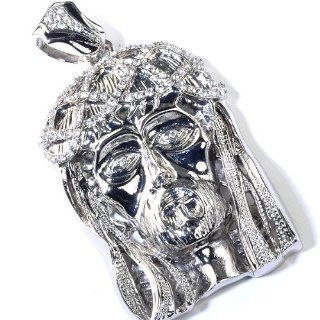 Platinum Plated Hip Hop Crystals Iced Micro Pave Chamillionaire Jesus Pendant Pendant Slides Jewelry