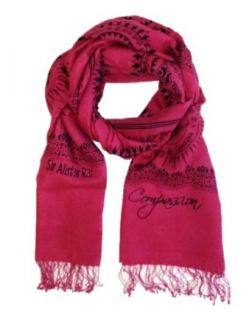 Sir Alistair Rai Women's Compassion Gayatri Mantra Wrap Scarf 80" x 40" Pink Fashion Scarves