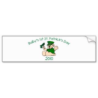 Baby's 1st St. Patrick's Day 2010 (Bear) Bumper Stickers