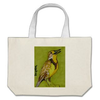 Western Meadowlark Native to Idaho Canvas Bags