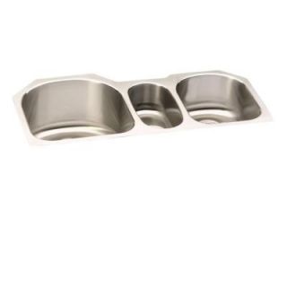 Elkay Lustertone Undermount Stainless Steel 39 1/2x20x10 Triple Bowl Kitchen Sink ELUH3920