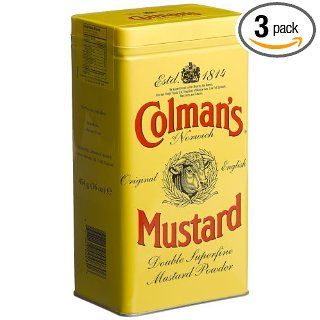 Colman's Mustard Powder, 16 Ounce Cans (Pack of 3)  Mustard Spices And Herbs  Grocery & Gourmet Food
