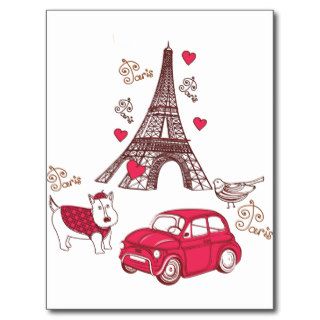 Paris Love Postcard