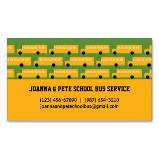 Many Buses School Bus Business Card