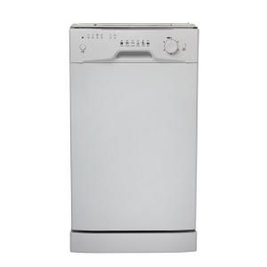 Danby 18 in. Front Control Dishwasher in White with Stainless Steel Tub DDW1809W 1