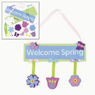 Welcome Spring Door Hanger Craft Kit   Crafts for Kids & Decoration Crafts   Arts And Crafts Supplies