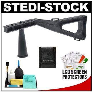 Stedi Stock Shoulder Brace Stabilizer (Black) with Quick Release + Cleaning Accessory Kit for Digital SLR Cameras, Video Camcorders & Spotting Scopes  Digital Slr Camera Bundles  Camera & Photo