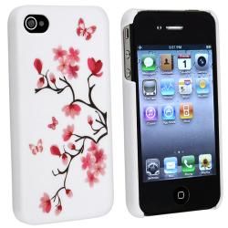 BasAcc Peach Blossom Snap on Rubber Coated Case for Apple iPhone 4 BasAcc Cases & Holders