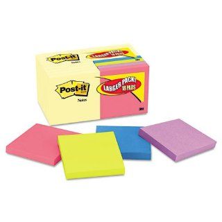 Post it Notes   Note Bonus Pack Pads, 3 x 3, Canary Yellow/Ast., 100 Sheet 18/Pack   Sold As 1 Pack   Buy more and save  Sticky Note Pads 