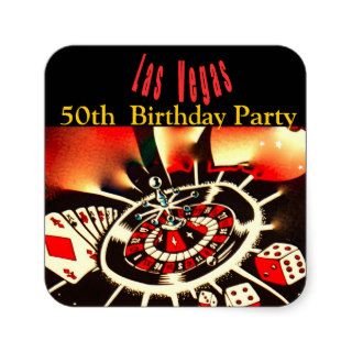 Las Vegas Casino Theme Birthday Party Stickers