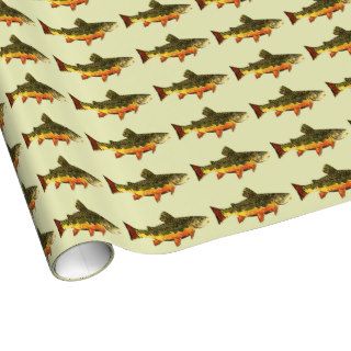 Trout Fly Fishing Gift Wrap Paper