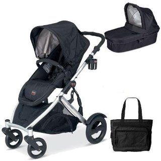 Britax U281772KIT5 B Ready Stroller and Bassinett with Diaper Bag   Black  Infant Car Seat Stroller Travel Systems  Baby