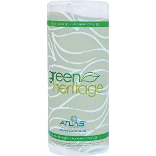 Green Heritage 585 Kitchen Paper Towel Roll, 2 Ply, 9" Width x 11" Length, White (Pack of 30)