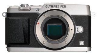 Olympus E P5 16.1 MP Compact System Camera with 3 Inch LCD  Body Only (Silver with Black Trim)  Compact System Digital Cameras  Camera & Photo