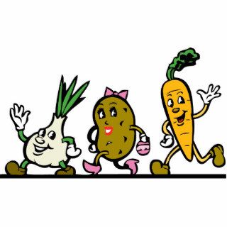 funny running vegetables photo cutouts