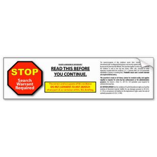 Sticker for safes & homes bumper stickers