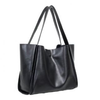 Fineplus Women's New Extra Large Fashion Leather Lady Versa Diaper Shopper Shoulder Bag Black Clothing